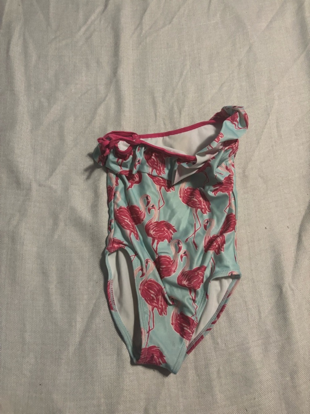 Gymboree Pink Trim Flamingo One-Piece Swim